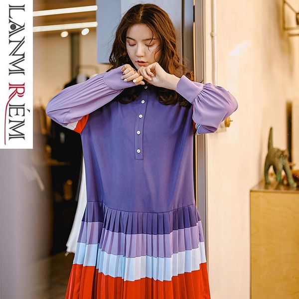 lanmrem 2019 spring clothes for women new pattern temperament split joint violet contrast color pleated fashion dress yh14514, Black;gray
lanmrem 2019 spring clothes for women new pattern temperament split joint violet contrast color pleated fashion dress yh14514, Black;gray