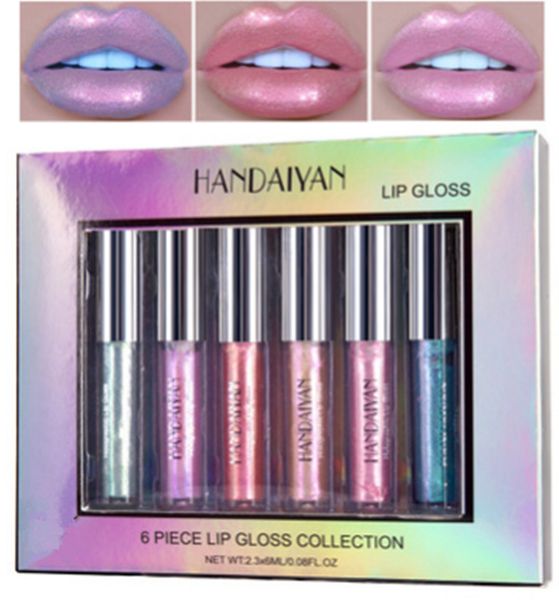 dropshipping handaiyan 6piece lip gloss collection moistarize mermaid crystal cream glaze set 2.3ml*6 maquillage..
dropshipping handaiyan 6piece lip gloss collection moistarize mermaid crystal cream glaze set 2.3ml*6 maquillage..