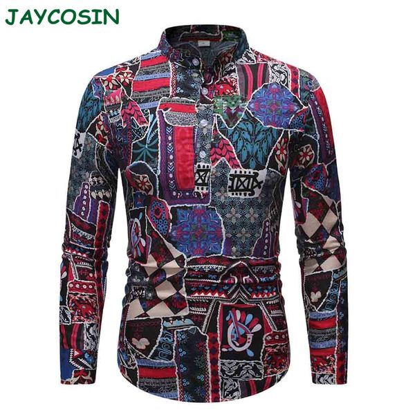 jaycosin men clothes 2019 ethnic print hawaiian shirt men autumn winter fashion standing collar long sleeve shirt homme 1115, White;black
jaycosin men clothes 2019 ethnic print hawaiian shirt men autumn winter fashion standing collar long sleeve shirt homme 1115, White;black