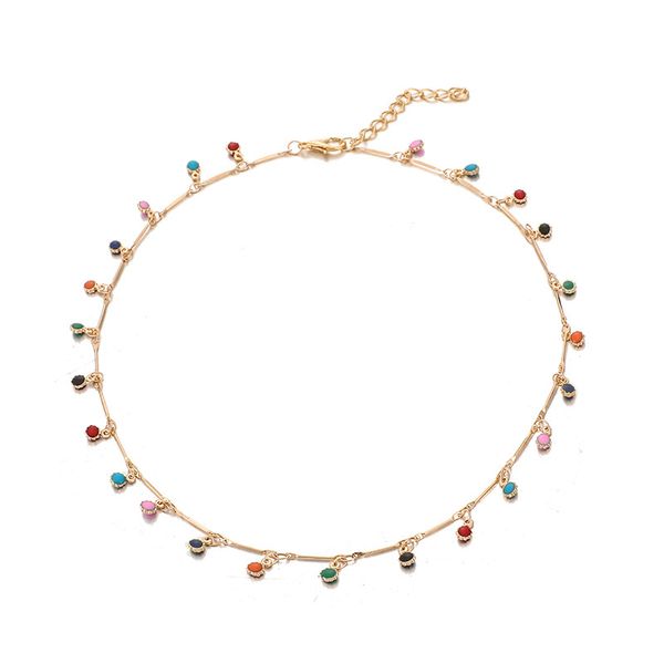 cz round bezel drip necklace dainty layering necklace gold filled delicate rainbow cz choker cj191225, Silver
cz round bezel drip necklace dainty layering necklace gold filled delicate rainbow cz choker cj191225, Silver