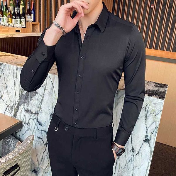 мода мужская рубашка с длинным рукавом черная повседневная рубашка slim fit белые деловые рубашки мужской социальный офис формальная весення, White;black
мода мужская рубашка с длинным рукавом черная повседневная рубашка slim fit белые деловые рубашки мужской социальный офис формальная весення, White;black