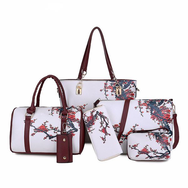 new women pu leather handbags women printed bags designer 6 pieces set shoulder crossbody bags for women big tote
new women pu leather handbags women printed bags designer 6 pieces set shoulder crossbody bags for women big tote