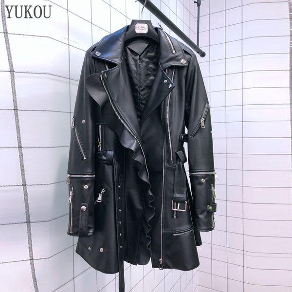 european style natural 100% sheepskin women coat 2019 winter fashion sheepskin genuine leather long windcoat female outwear, Black
european style natural 100% sheepskin women coat 2019 winter fashion sheepskin genuine leather long windcoat female outwear, Black