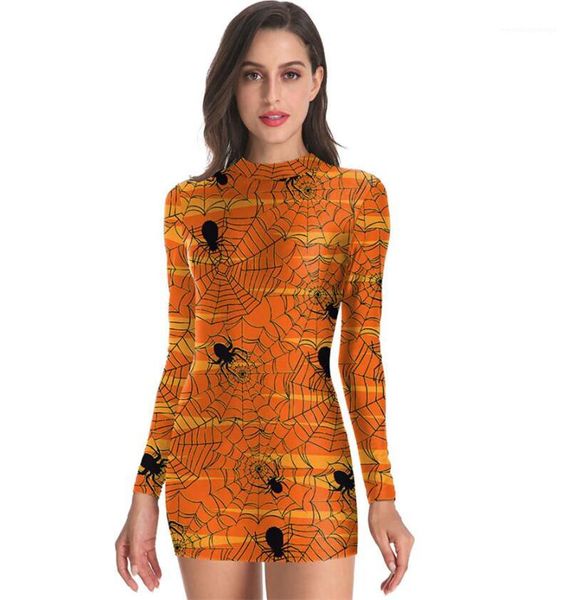 print dress spider pattern donna skinny dress female round collar long sleeve party dress designer women halloween, White;black
print dress spider pattern donna skinny dress female round collar long sleeve party dress designer women halloween, White;black