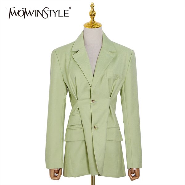 twotwinstyle элегантный сыпучие женщины blazer зубчатый шею длинным рукавом туники ruched костюмы женские мода одежда 2020 летний tide, White;black
twotwinstyle элегантный сыпучие женщины blazer зубчатый шею длинным рукавом туники ruched костюмы женские мода одежда 2020 летний tide, White;black