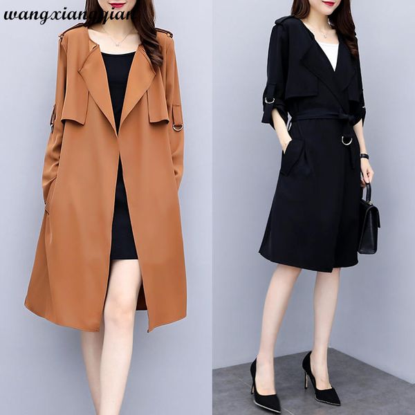 women's plus size fashion trench coat solid color spring autumn windbreaker polyester mid-length pockets loose trench coat z11, Tan;black
women's plus size fashion trench coat solid color spring autumn windbreaker polyester mid-length pockets loose trench coat z11, Tan;black