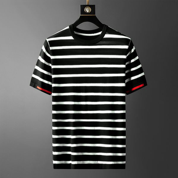 muls brand male t-shirts men summer quality striped knitted sweater tshirts male pullover soft black tee plus size 3xl, White;black
muls brand male t-shirts men summer quality striped knitted sweater tshirts male pullover soft black tee plus size 3xl, White;black