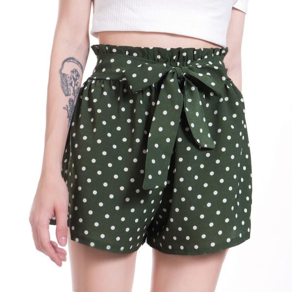 summer women shorts elastic waist wide leg shorts dot beach loose new arrival, White;black
summer women shorts elastic waist wide leg shorts dot beach loose new arrival, White;black