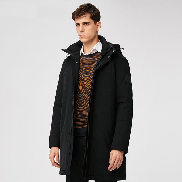 2019 new mens winter medium-long down jacket classical business sliming formal coat windproof single breasted outerwear, Black
2019 new mens winter medium-long down jacket classical business sliming formal coat windproof single breasted outerwear, Black