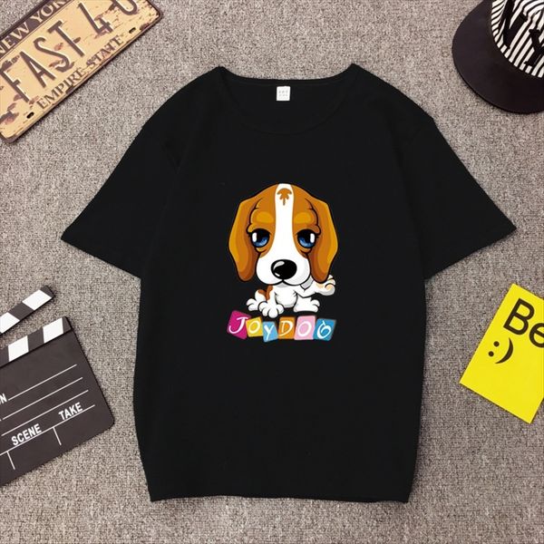 2020 dog head black short-sleeved t- female student bf clothing underpants shirt loose base shirt class clothes, White
2020 dog head black short-sleeved t- female student bf clothing underpants shirt loose base shirt class clothes, White