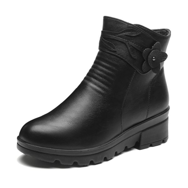 women snow boots waterproof leather boots women shoes winter schuhe damen elderly mother fashion comfortable ankle boots for women, Black
women snow boots waterproof leather boots women shoes winter schuhe damen elderly mother fashion comfortable ankle boots for women, Black