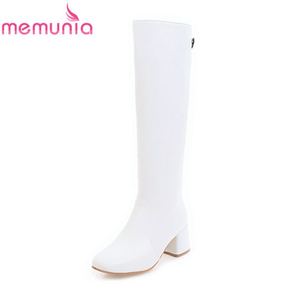 memunia 2020 new arrival long boots white black square toe pu leather boots solid zip square heels knee high womens
memunia 2020 new arrival long boots white black square toe pu leather boots solid zip square heels knee high womens