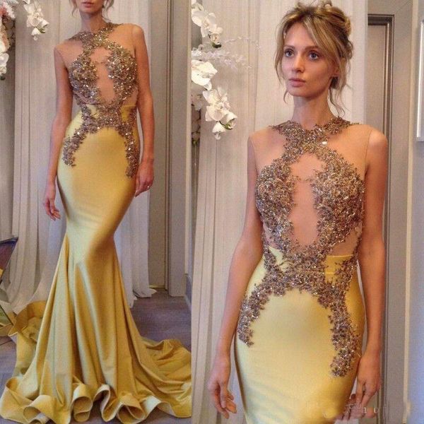 vestido longo Yellow Mermaid Evening Dresses Long O Neck Appliques Beads Sequins Prom Gown Ruffles Red Carpet Dresses
vestido longo Yellow Mermaid Evening Dresses Long O Neck Appliques Beads Sequins Prom Gown Ruffles Red Carpet Dresses
