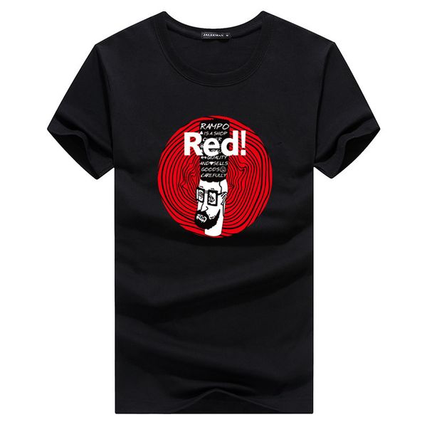 summer men's short-sleeved t-shirt men's round neck loose clothes half-sleeved shirt, White;black 
summer men's short-sleeved t-shirt men's round neck loose clothes half-sleeved shirt, White;black