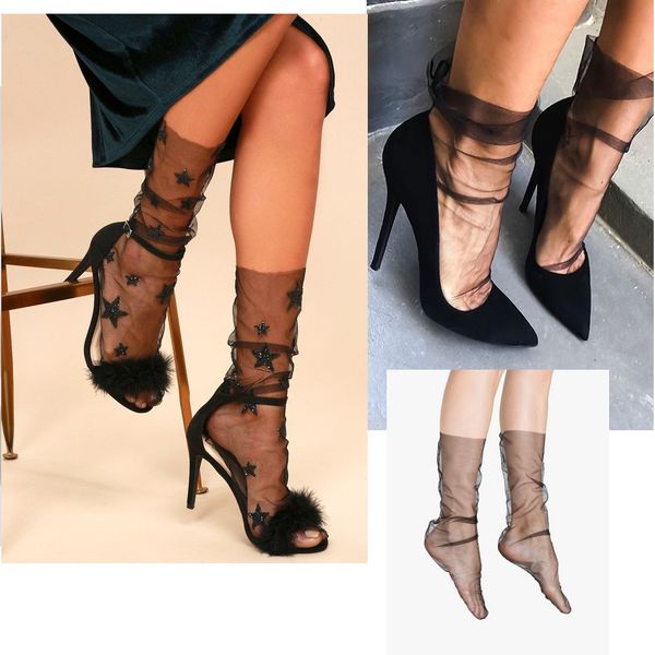 vpm newly 20 color summer women lace socks crystal silk ankle sock glass black white star dots transparent socks for ladies
vpm newly 20 color summer women lace socks crystal silk ankle sock glass black white star dots transparent socks for ladies