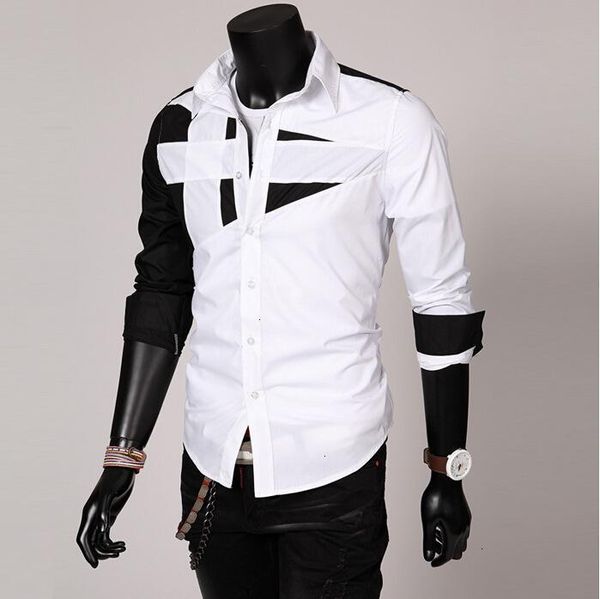 mens casual shirt men fashion personality splitting long sleeve new fashion with 5 colors asian size, White;black
mens casual shirt men fashion personality splitting long sleeve new fashion with 5 colors asian size, White;black