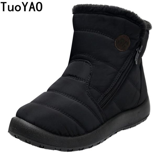 women boots 2020 woman warm fur winter shoes zipper women winter boots waterproof warm ankle snow botas mujer shoes female, Black
women boots 2020 woman warm fur winter shoes zipper women winter boots waterproof warm ankle snow botas mujer shoes female, Black