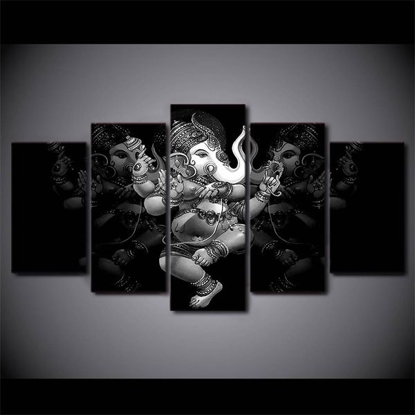 home decor hd frame poster painting wall art modern 5 panel hindu god ganesha elephant living room printed canvas pictures
home decor hd frame poster painting wall art modern 5 panel hindu god ganesha elephant living room printed canvas pictures