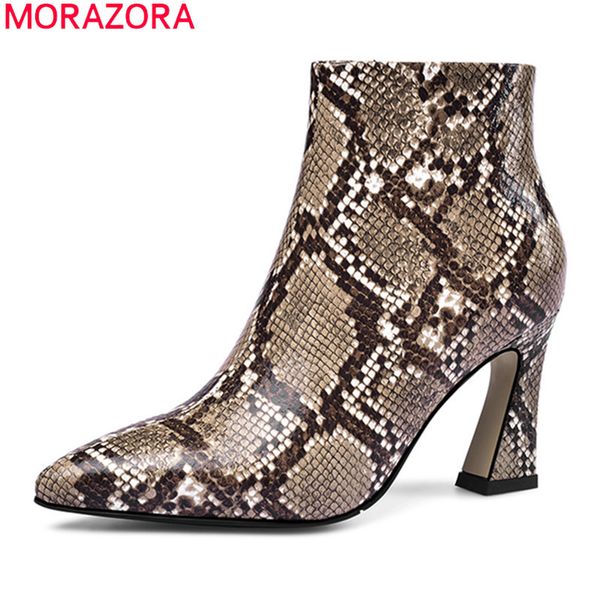 morazora 2020 autumn winter fashion leopard women boots pointed toe genuine leather shoes woman women boots high heel, Black
morazora 2020 autumn winter fashion leopard women boots pointed toe genuine leather shoes woman women boots high heel, Black