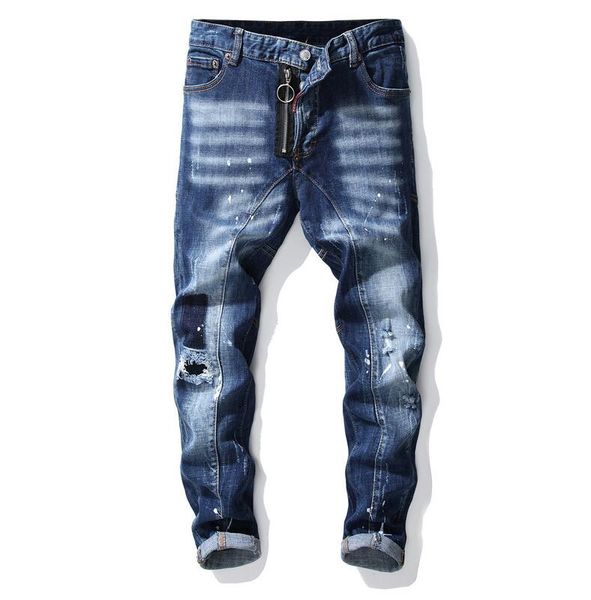 unique mens distressed ripped blue skinny jeans fashion designer slim fit washed motocycle denim pants panelled hip hop biker trou268m
unique mens distressed ripped blue skinny jeans fashion designer slim fit washed motocycle denim pants panelled hip hop biker trou268m
