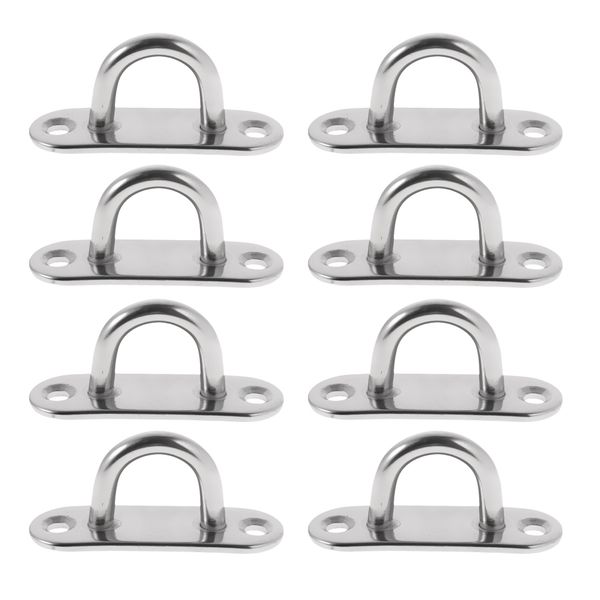 8 pieces pad eye, heavy duty 304 stainless steel plate staple ring hook loop for tie down straps, kayaking, canoeing, yachting
8 pieces pad eye, heavy duty 304 stainless steel plate staple ring hook loop for tie down straps, kayaking, canoeing, yachting