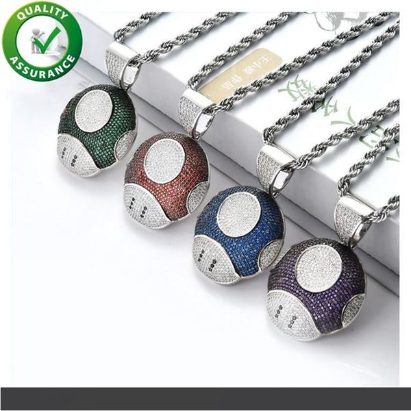 роскошные дизайнерские ювелирные изделия мужские ожерелья хип-хоп ледяной кулон bing diamond мультфильм гриб подвески с веревкой из нержавею, Silver
роскошные дизайнерские ювелирные изделия мужские ожерелья хип-хоп ледяной кулон bing diamond мультфильм гриб подвески с веревкой из нержавею, Silver