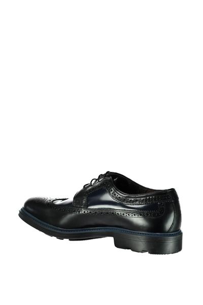 derimod genuine leather black navy blue men 's shoes