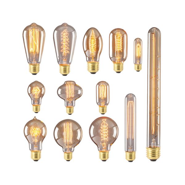 

LED Vintage Edison Bulb E27 40W Retro Filament Tungsten Lamp Incandescent Light Christmas Decor Lighting Pendant Lamp