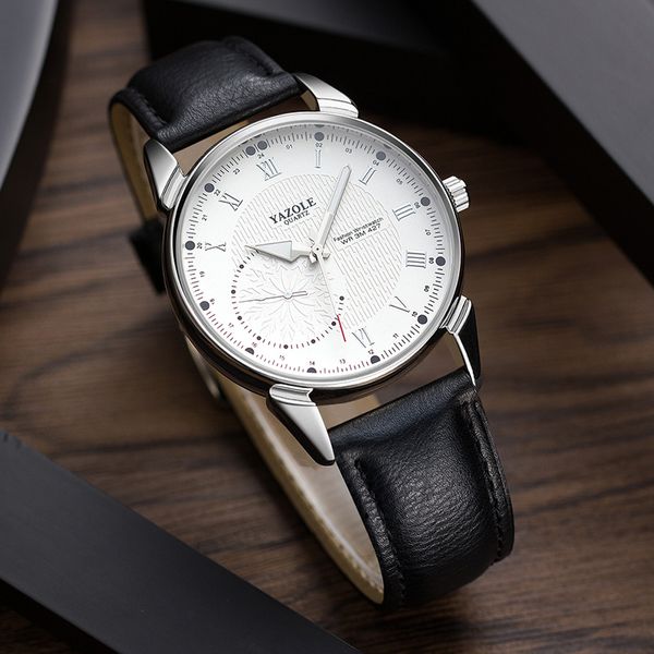 yazole men's watch men watch unique ingenuity business designer quartz leather clock 2019 relogio masculino, Slivery;brown
yazole men's watch men watch unique ingenuity business designer quartz leather clock 2019 relogio masculino, Slivery;brown