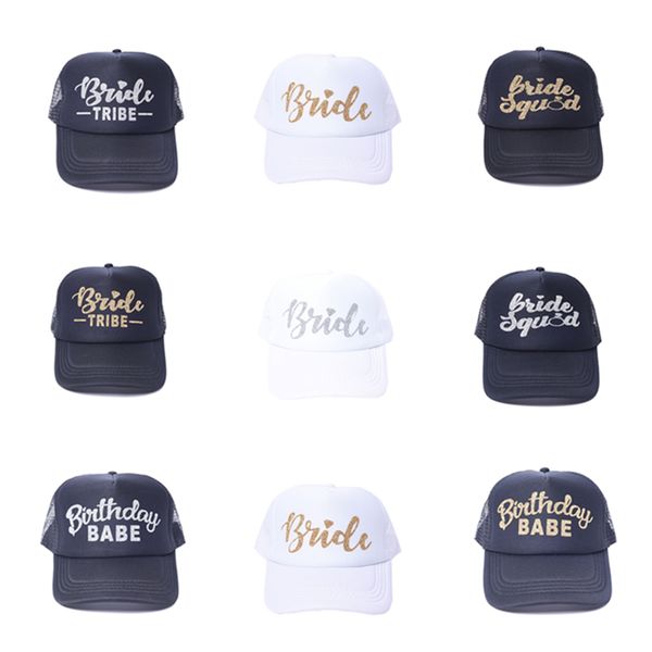 2019 bachelor party easter decoration 6 style gold silver fonts bride squad & bride tribe baseball cap wedding party supplies ,q
2019 bachelor party easter decoration 6 style gold silver fonts bride squad & bride tribe baseball cap wedding party supplies ,q