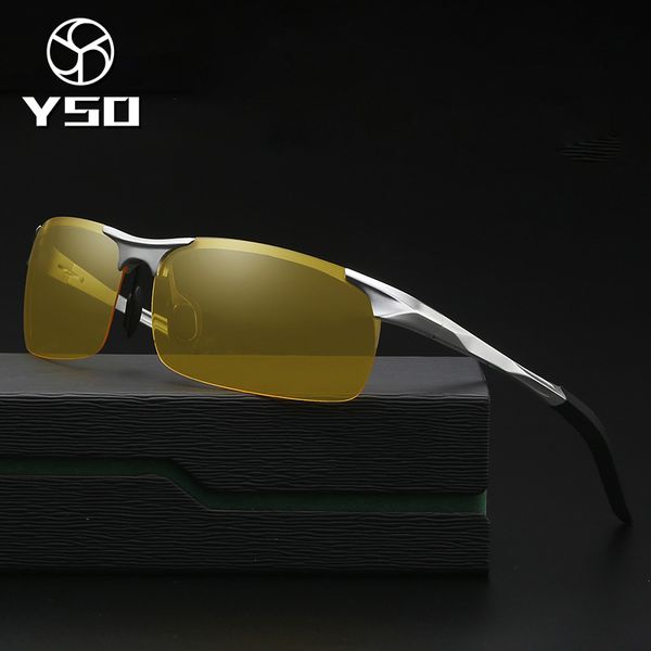 yso night vision glasses men aluminium magnesium frame polarized night vision goggles for car driving fishing anti glare 8177, White;black
yso night vision glasses men aluminium magnesium frame polarized night vision goggles for car driving fishing anti glare 8177, White;black