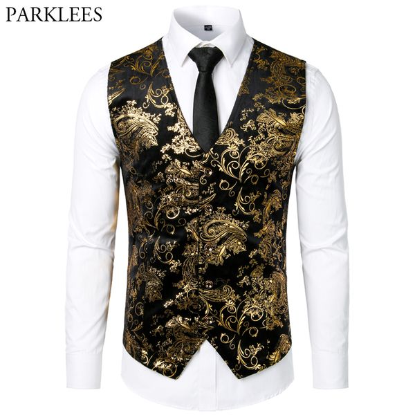 men jacquard floral vest luxury shiny bronzing men suit vests nightclub party dress vest casual mens wedding waistcoat gilet, Black;white
men jacquard floral vest luxury shiny bronzing men suit vests nightclub party dress vest casual mens wedding waistcoat gilet, Black;white