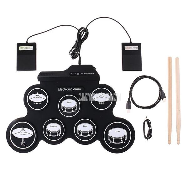 roll-up usb silicone drum set compact size digital electronic drum kit 7 drum pads with drumsticks foot pedal for beginner kids
roll-up usb silicone drum set compact size digital electronic drum kit 7 drum pads with drumsticks foot pedal for beginner kids