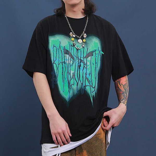 ewq / men's wear streetwear printting t-shirt for male 2020 new oversize butterfly tee fashion loose short sleeve 9y2337, White;black
ewq / men's wear streetwear printting t-shirt for male 2020 new oversize butterfly tee fashion loose short sleeve 9y2337, White;black