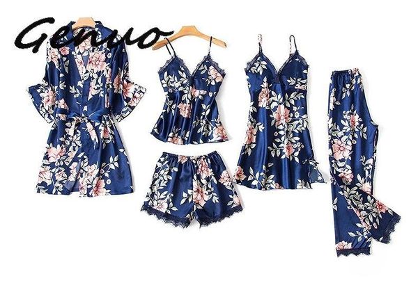 5 pcs cami&shorts&nighty&pants&robe lace lingerie nightwear pajamas satin sleep set nightwear negligee sleepwear pyjama, Black;red
5 pcs cami&shorts&nighty&pants&robe lace lingerie nightwear pajamas satin sleep set nightwear negligee sleepwear pyjama, Black;red