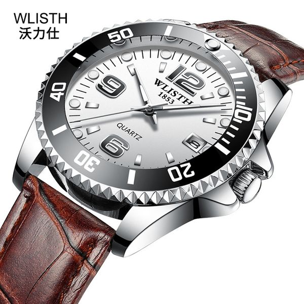 high-end original quartz watch fashion calendar luminous steel watch-waterproof watch men's, Slivery;brown
high-end original quartz watch fashion calendar luminous steel watch-waterproof watch men's, Slivery;brown
