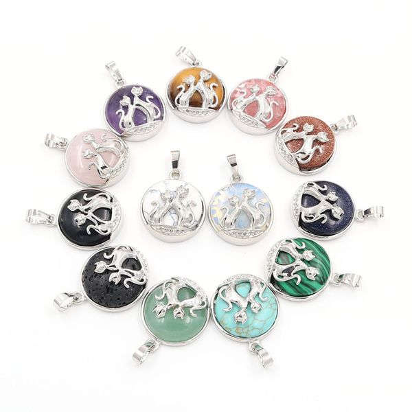 wholesale 10 pcs trendy silver plated doulble fox tiger eye stone pendant cherry quartz for lovers jewelry
wholesale 10 pcs trendy silver plated doulble fox tiger eye stone pendant cherry quartz for lovers jewelry