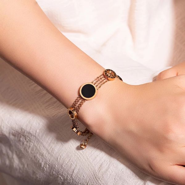 oufei rose gold chain bracelet round geometric bracelet for women accessories personality charm fashion jewelry gift, Black
oufei rose gold chain bracelet round geometric bracelet for women accessories personality charm fashion jewelry gift, Black