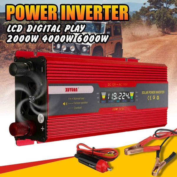 car inverter dc 12v to ac 110v 2000w/4000w/6000w power inverter modified sine wave lcd display solar usb car transformer convert
car inverter dc 12v to ac 110v 2000w/4000w/6000w power inverter modified sine wave lcd display solar usb car transformer convert