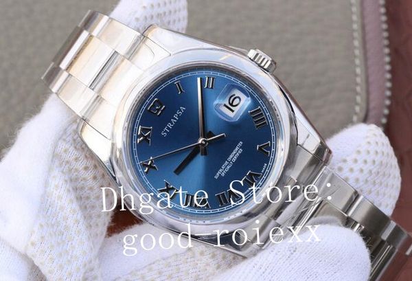 36mm blue black roman dial watch ar factory men's automatic cal.3135 men domed bezel 116200 904l steel eta perpetual date just watches, Slivery;brown
36mm blue black roman dial watch ar factory men's automatic cal.3135 men domed bezel 116200 904l steel eta perpetual date just watches, Slivery;brown