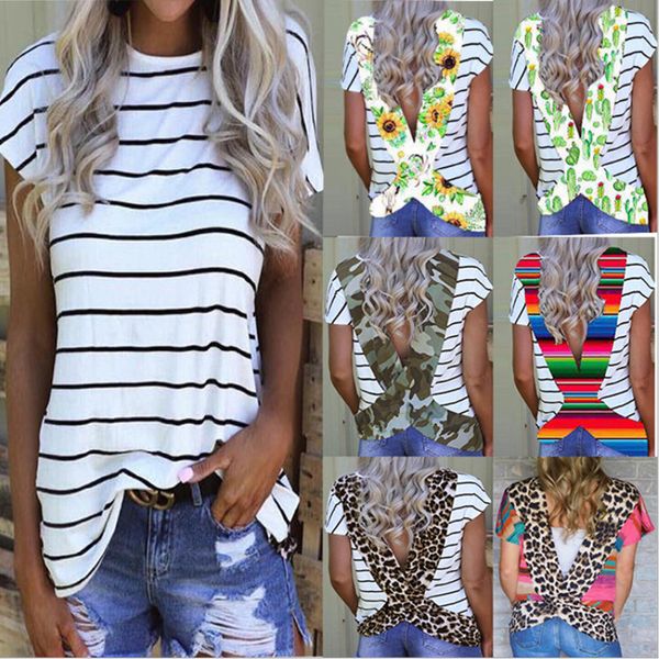 ins women summer beach t shirt floral sun flower leopard camo striped backless t-shirt short sleeve tee beachwear cover up s-3xl e31204, White
ins women summer beach t shirt floral sun flower leopard camo striped backless t-shirt short sleeve tee beachwear cover up s-3xl e31204, White