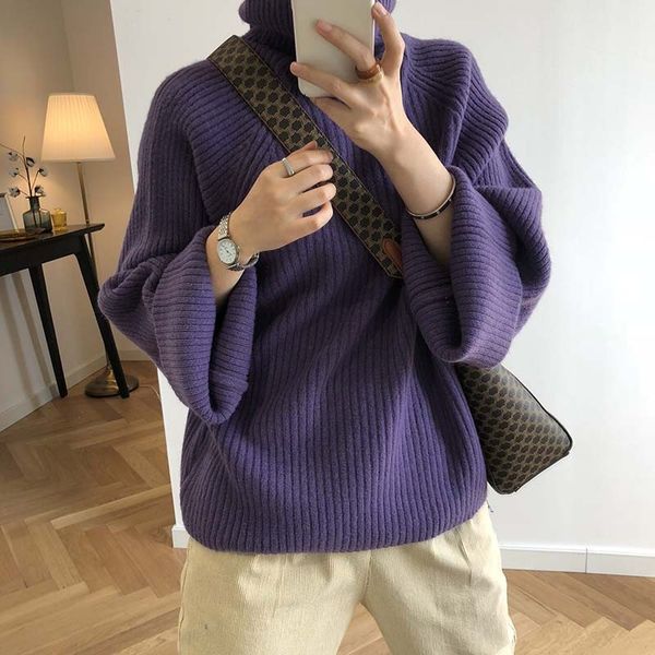 mooirue autumn 2019 women harajuku knitted sweater thickening clothes loose lazy horn high loose sweater feminino, White;black
mooirue autumn 2019 women harajuku knitted sweater thickening clothes loose lazy horn high loose sweater feminino, White;black