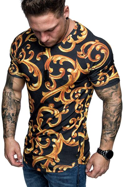floral print mens designer tshirts fashion ethnic style short sleeve panelled mens sports tees casual males clothing, White;black
floral print mens designer tshirts fashion ethnic style short sleeve panelled mens sports tees casual males clothing, White;black