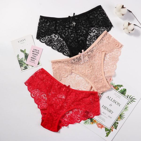 3 pieces panties woman underwear briefs lace comfort female briefs fashion ladies underpants lingerie, Black;pink
3 pieces panties woman underwear briefs lace comfort female briefs fashion ladies underpants lingerie, Black;pink
