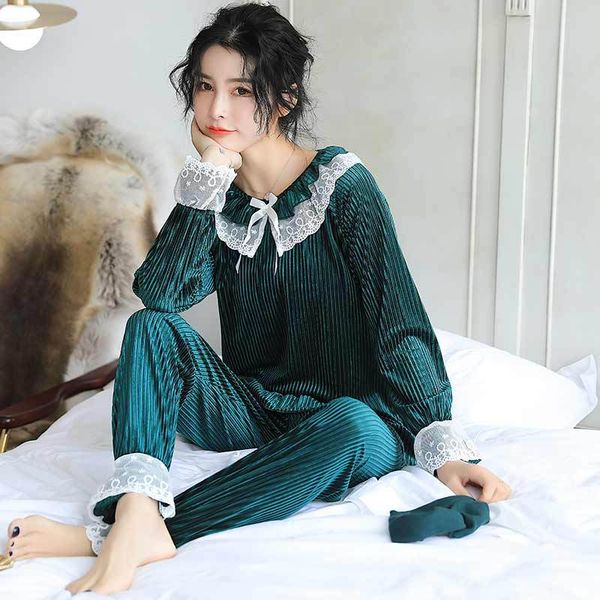 ever store winter long sleeve velvet pajamas sets velour new arrival luxury sleepwear, Red;black
ever store winter long sleeve velvet pajamas sets velour new arrival luxury sleepwear, Red;black