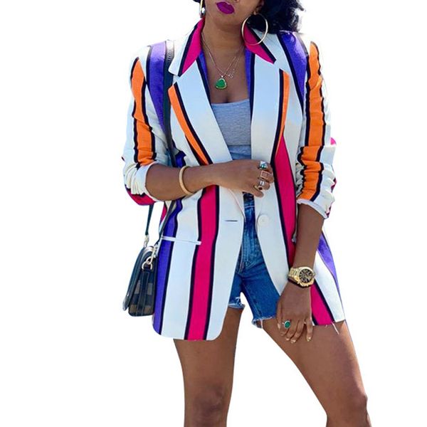 wholesale-women striped blazers autumn long sleeve ladies jackets elegant work buttons business suits sport coats streetwear, White;black
wholesale-women striped blazers autumn long sleeve ladies jackets elegant work buttons business suits sport coats streetwear, White;black