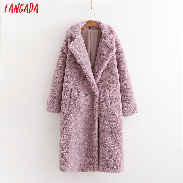 tangada women purple long teddy coat 2019 winter female winter oversized overcoat vintage long sleeve pockets 1d04, Black
tangada women purple long teddy coat 2019 winter female winter oversized overcoat vintage long sleeve pockets 1d04, Black
