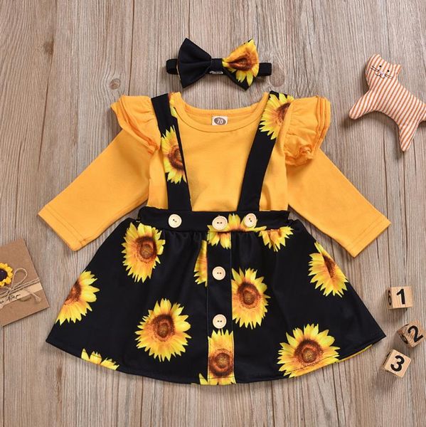 floral girl clothes ruffle sleeve romper sunflower skirt headband 3pcs sets toddler girls suspender skirt suits baby outfits 4lots dw5145, White
floral girl clothes ruffle sleeve romper sunflower skirt headband 3pcs sets toddler girls suspender skirt suits baby outfits 4lots dw5145, White