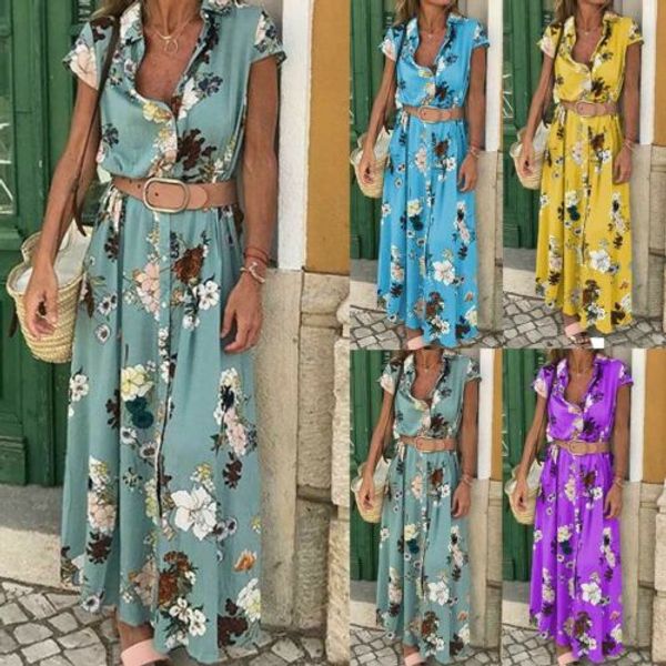 2019 fashion women boho maxi dress beach floral long sundress summer evening party beach shirt dress, Black;gray
2019 fashion women boho maxi dress beach floral long sundress summer evening party beach shirt dress, Black;gray