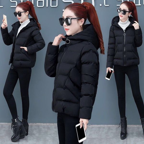 2020 jacket women winter fashion warm thick solid short style cotton padded parkas coat stand collar padded jacket, Black
2020 jacket women winter fashion warm thick solid short style cotton padded parkas coat stand collar padded jacket, Black